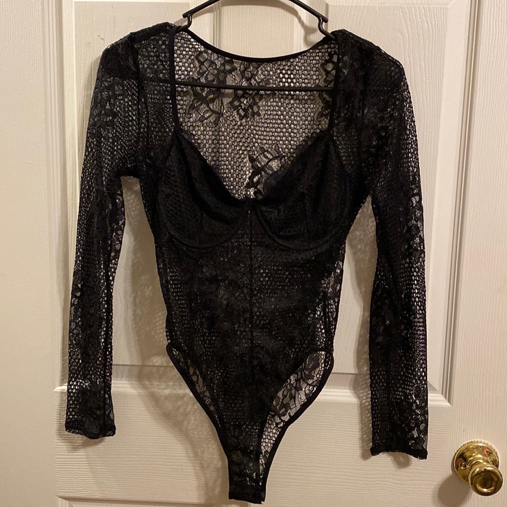 Black Lace Body Suit